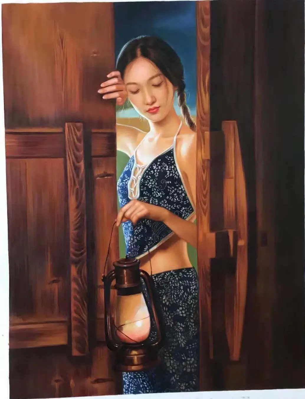 Hand-made Oill Paintings From China Mainland artist. A Nude Painting. Title : Sleeping Beauty