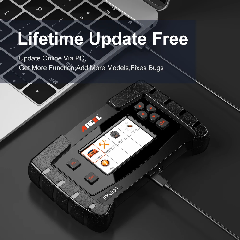 Диагностический сканер Ancel FX4000 OBD2 профессиональный прибор для диагностики