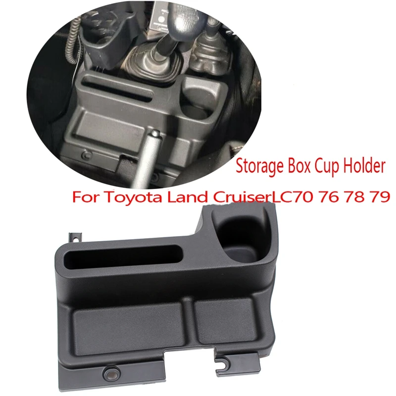 

Car Armrest Storage Box Cup Holder Tray Center Console Organizer for Toyota Land Cruiser LC70 76 78 79