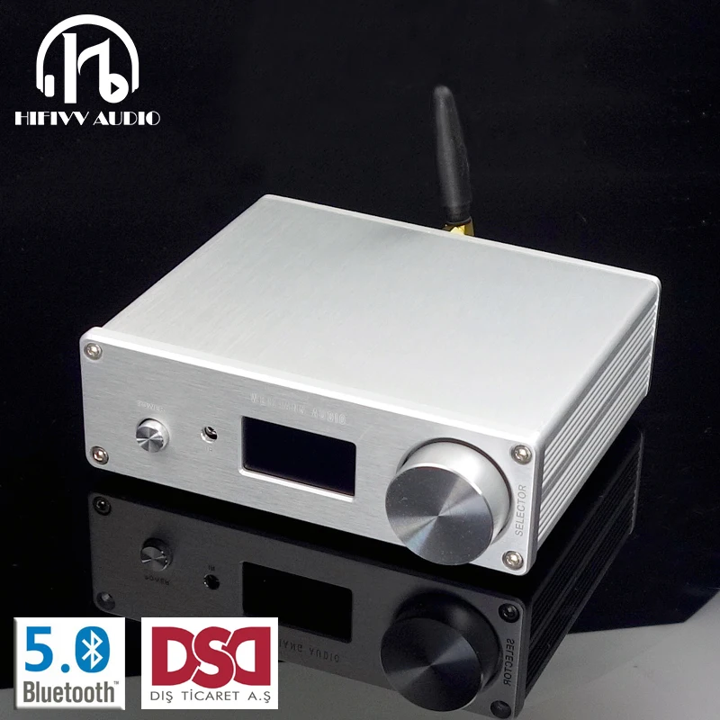 HIFI Bluetooth декодер для усилителя AK4493EQ* 2 Amanero Bluetooth 5,0 USB DAC плата с OLED дисплеем коаксиальный волоконный интегрированный