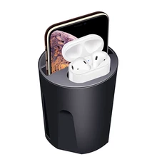 Fast Wireless Car Phone Charger For iPhone 13 12 11 Pro Max Mini Samsung S10 S9 S8 S7 QI Wireless Charging Cup Car Phone Holder