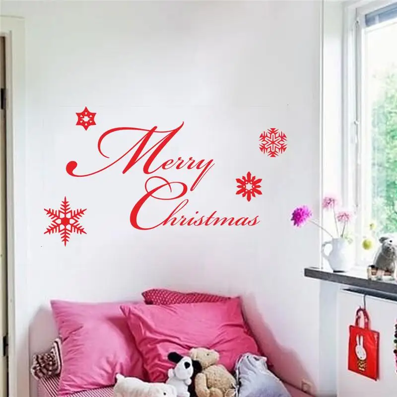 

Merry Christmas Snowflakes Stars Wall Sticker Room Covers Decor 036. Diy Vinyl Gift Home Decals Festival Mual Art Poster 3.5