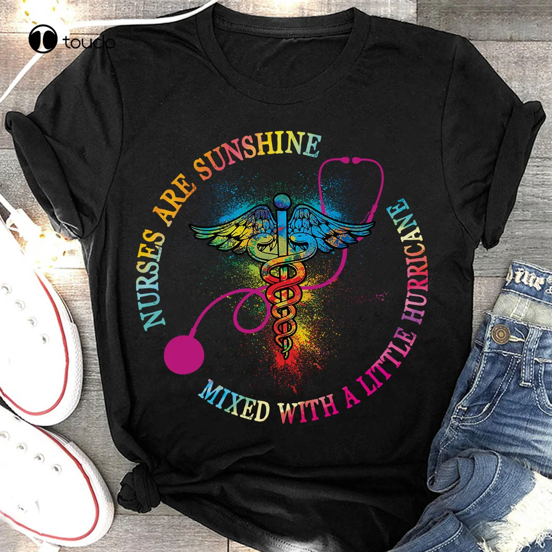 

Nurses T-Shirt Are Sunshine Mixed With A Little Hurricane Unisex Men Women Gift i love my boyfriend shirt