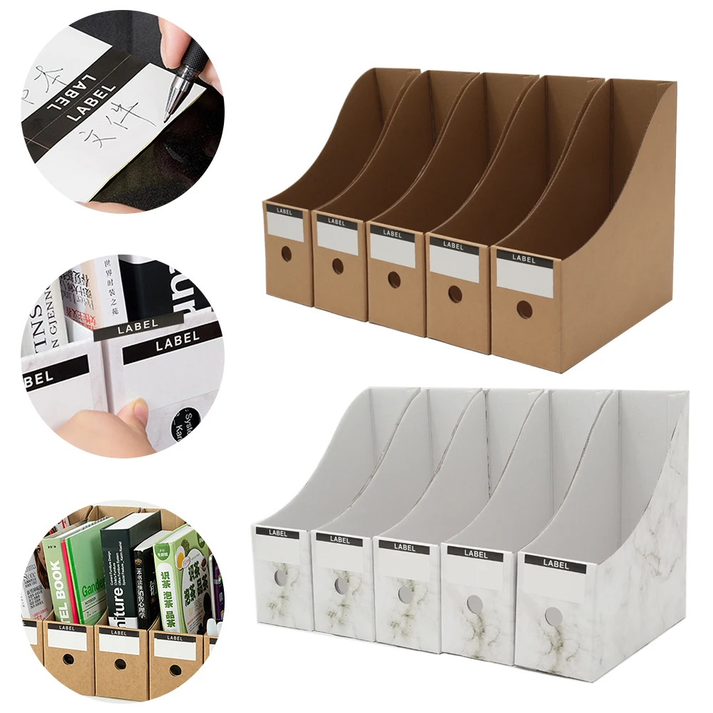 5PCS/Set Magazine School Storage Box Pencil Office Rack File Holder Paper Paperwork Simple Stationery Desk Organiser | Дом и сад
