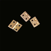 20pcs cabinet door hinges with nails brass plated mini hinge small decorative jewelry wooden box 8mm10mm