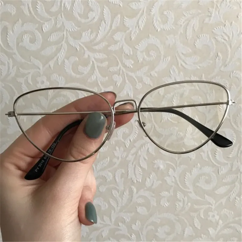 Оправа для очков NYWOOH кошачий глаз мужчин и женщин металлическая оправа