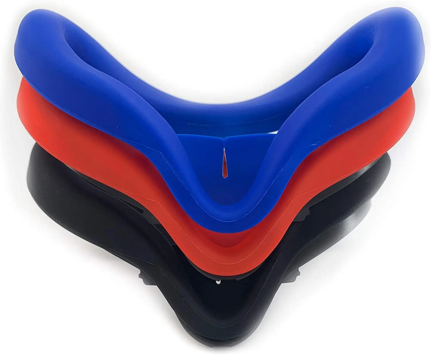 

Oculus Quest 2 Silicone Cover-Oculus Quest 2 VR Eye Pad,Oculus Quest 2 Accessory Face Pad (Black+Red+Blue)