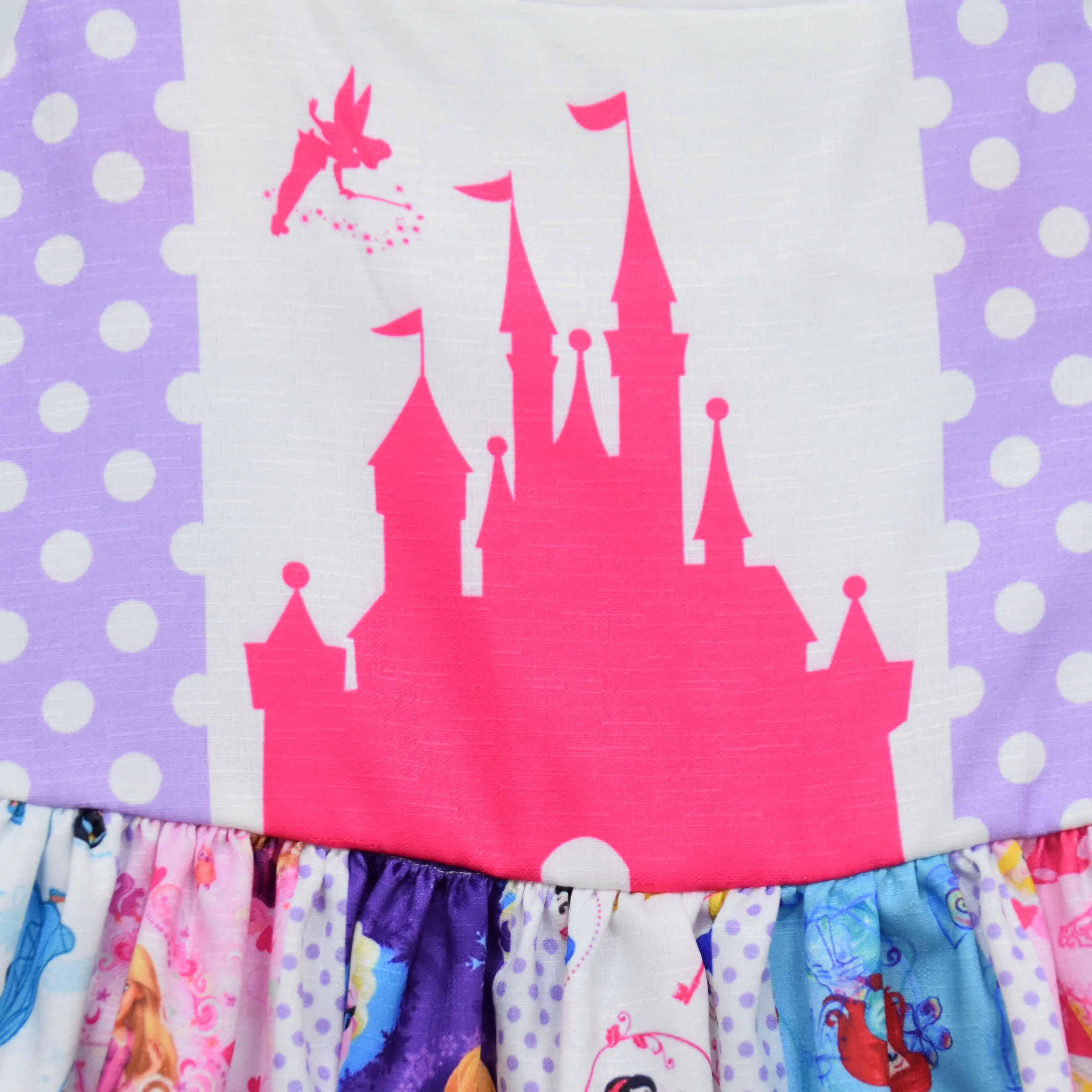 Платье белоснежное без рукавов с мультяшным принтом | Детская одежда и обувь