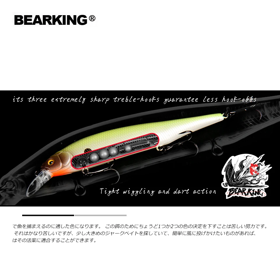BEARKING 11,5 см 15 г Горячие рыболовные приманки, разные цвета, гольян кривошипная Вольфрамовая весовая система воблер модель кривошипная приманка