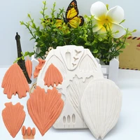 4 leaves shape silicone resin mold kitchen baking tools dessert cake lace decoration diy chocolate candy pastry fondant moulds