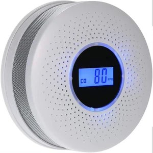 carbon monoxide and smoke combo detector battery operated co alarm with led light flashing sound warning free global shipping