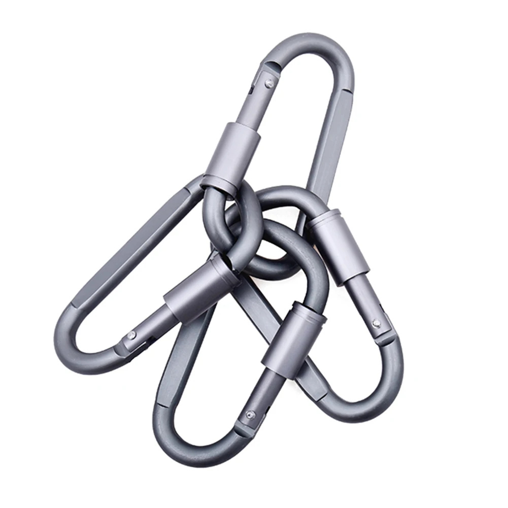 

Strong D-ring Snap Buckle Carabiner Keychain Camping Travelling Easy Carrying Aluminum Alloy Outdoor Durable Parts