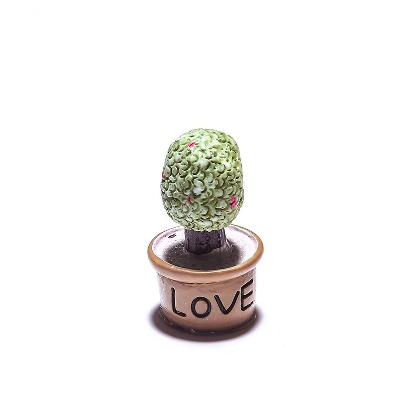 

4PCS Succulent Potted Ornaments DIY Resin Pots Garden Decorations Cactus Micro Landscape Mini Statues Crafts Decorative 3 Styles