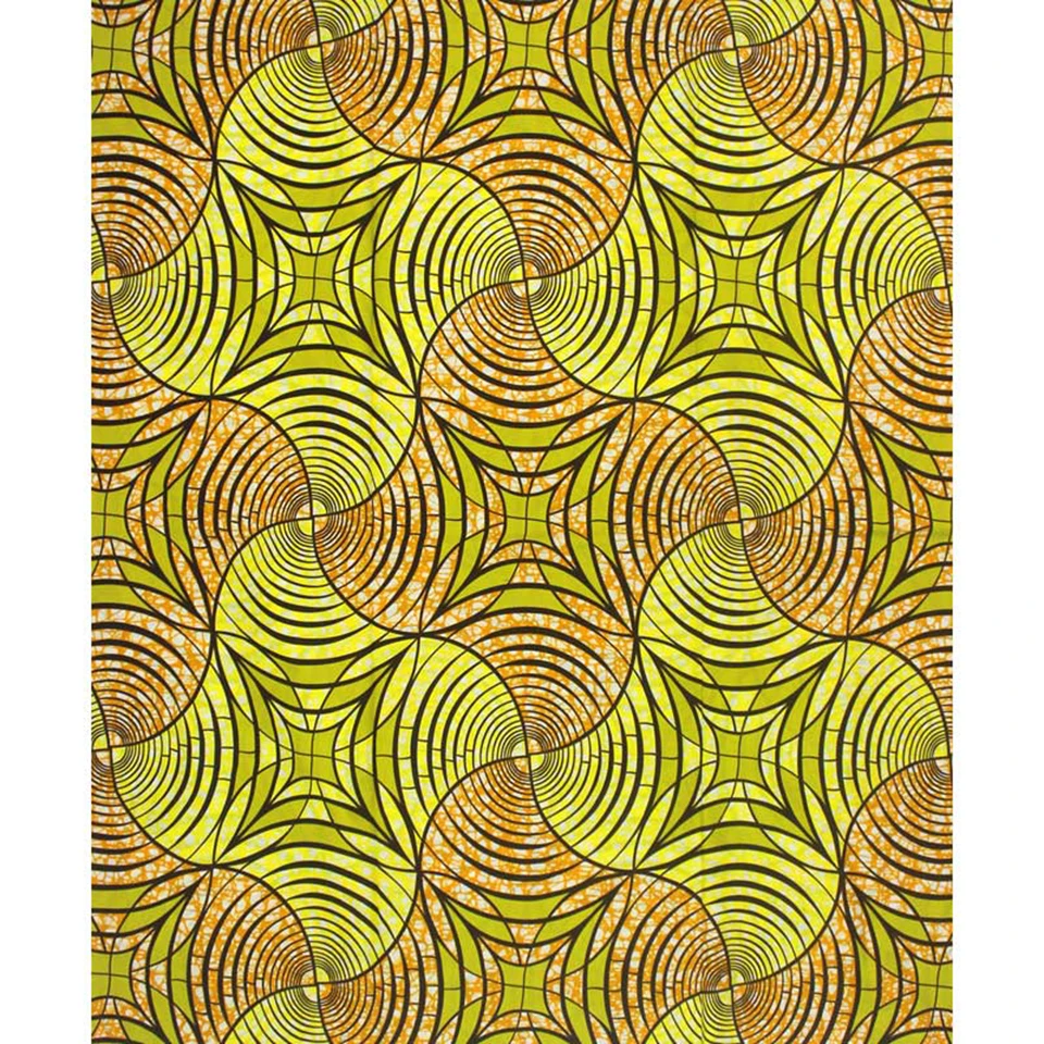 

Latest African Fabric Ankara Wax Textile/Kitenge/Pagnes for African dress 100% Cotton 6 yards YBGSW-146