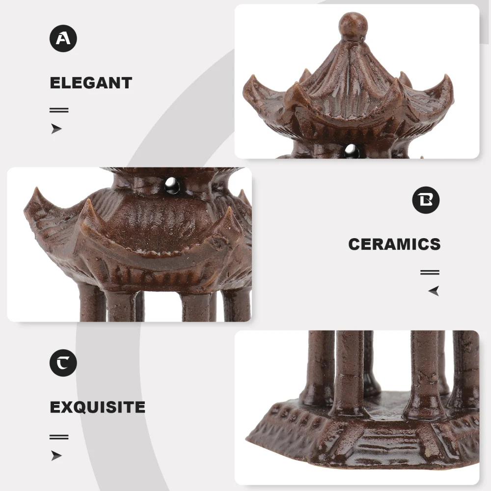 

4pcs Pavilion Ornament Micro-landscape Decoration for Decor (Assorted Color)