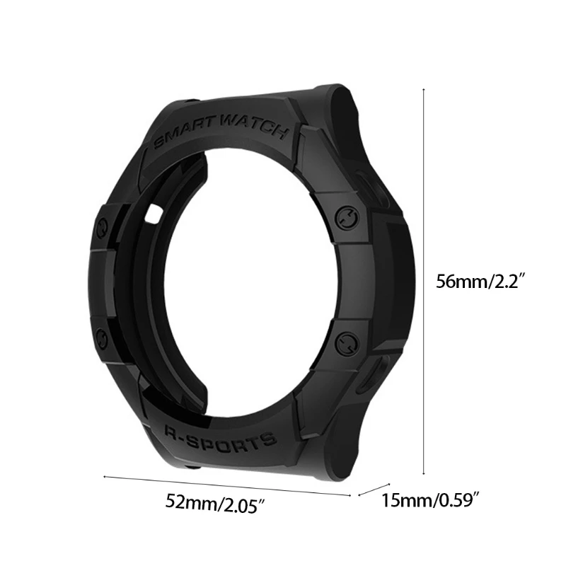 

Silicone WatchBand Strap Ring Frame Protective Case Shell Compatible for Huawei-GT2 PRO Cover Bumper Watchband