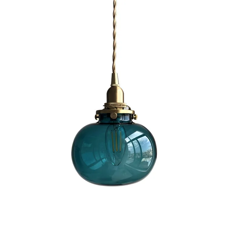 

Nordic Modern Glass Ball Pendant Lights Fixtures Bedroom Bathroom Mirror Light Japan Style LED Pendant Lamp Hanglamp Edison