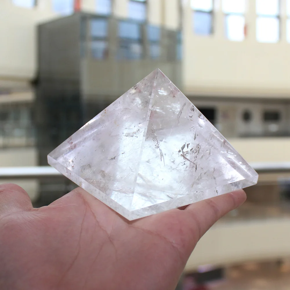 Free Shipping Huge Natural Clear Quartz Crystal Pyramid Reiki Healing cristal Energy stone Home Decoration | Дом и сад