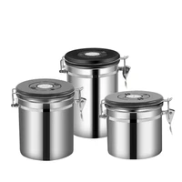 stainless steel airtight coffee container storage canister set coffee jar canister with scoop for coffee beans tea 1 21 5l 1 8l