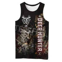 tessffel 3d printed deer hunting hunter forest animal summer vest harajuku street casual clothing top style1