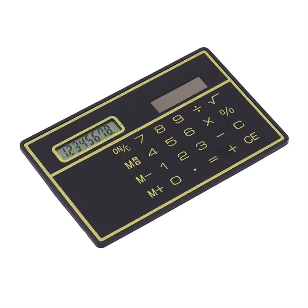8 Digit Ultra Thin Solar Power Calculator with Touch Screen Credit Card Design Portable Mini for Business School | Компьютеры и офис