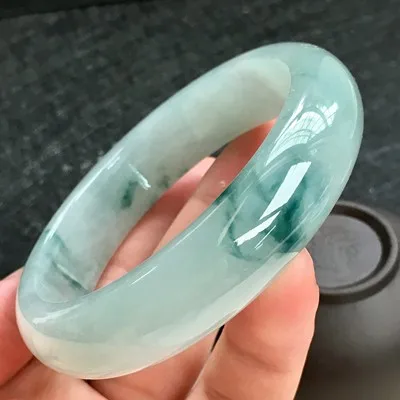

Myanmar jade light color two-tone 54-64mm bracelet, elegant princess jewelry, gift for mother and girlfriend