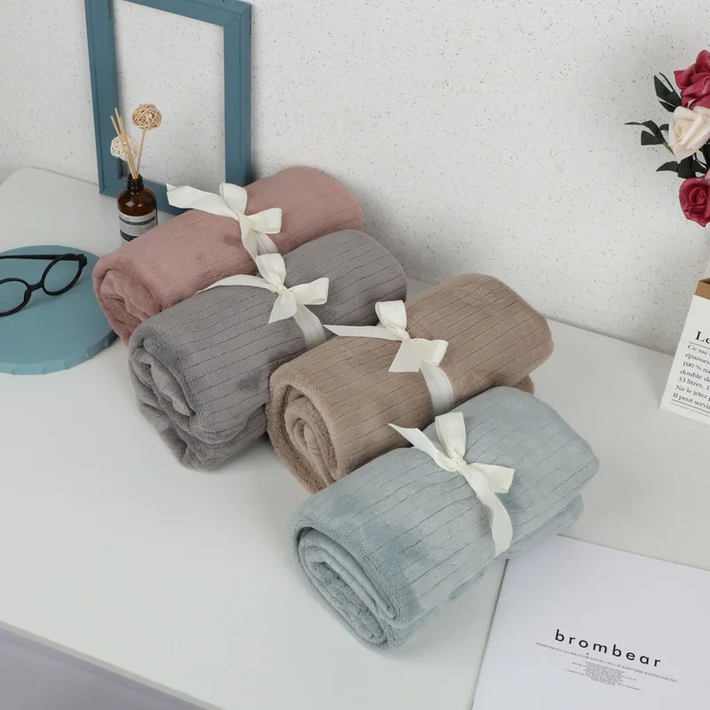 Winter Thicken Solid Colors Lamb Cashmere Blanket for Single Double Flannel Blankets Sofa Bed Travel Portable Cold-Proof | Дом и сад