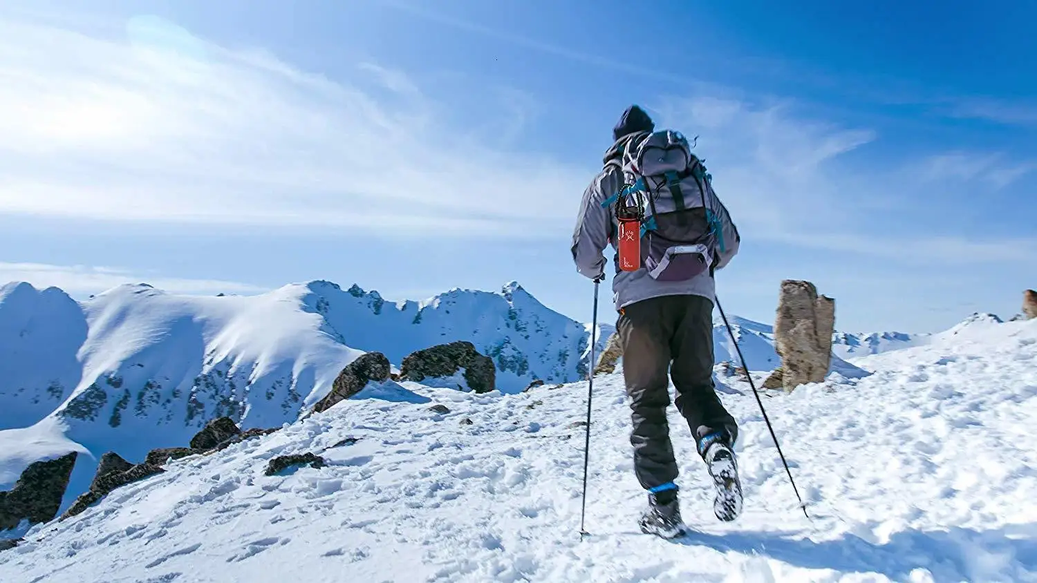 

Paracord Handle for Hydro Flask Wide Mouth Bottles Safety Ring and Carabiner, With Insulated Wide Mouth Straw Lid and Two Straw