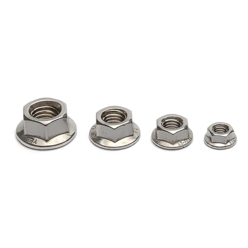 

M3 M4 M5 M6 M8 M10 M12 M14 M16 M20 Stainless Steel Hexagon Flange Nuts