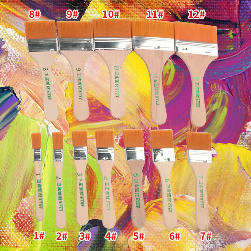 Высококачественная деревянная ручка нейлоновые кисти для рисования акварелью