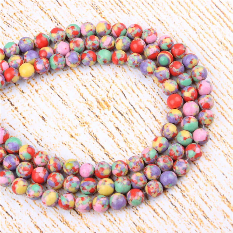 

4 6 8 10 12 MM Purple Glass Natural Stones Round Loose Beads For Jewelry Making Bracelet Necklace Diy