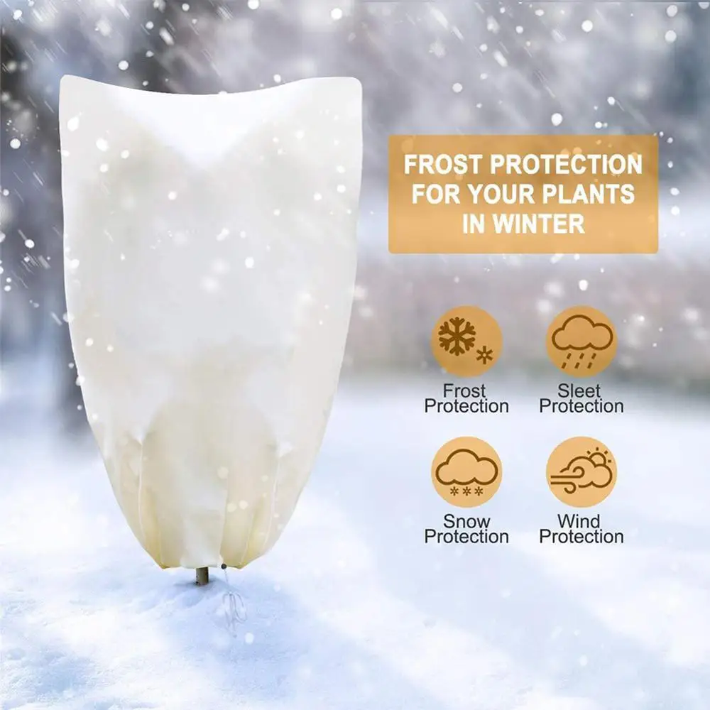 

Home Outdoor Winter Garden Yard Shrub Potted Plant Anti Freeze Frost Protection Cover Bag Plant Cover Warm Cover Tree Shrub Ship