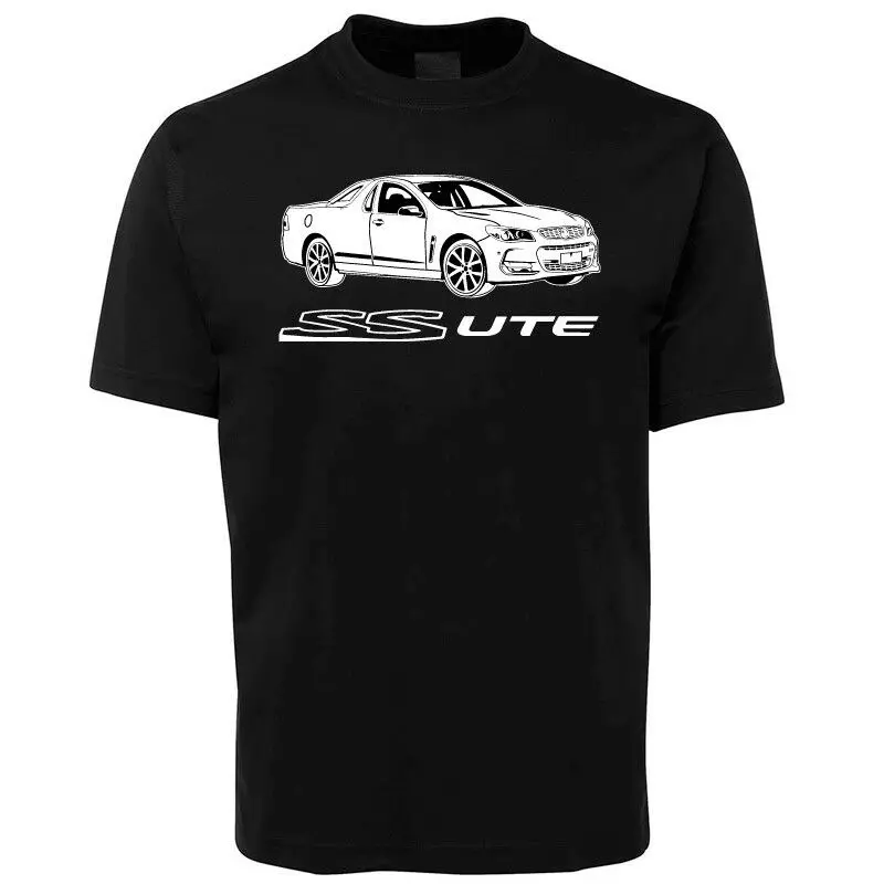 

Новая Черная крутая футболка Holden SS Ute с изображением автомобиля, рыбы, для отдыха на природе, кемпинга, модная мужская футболка с коротким ру...