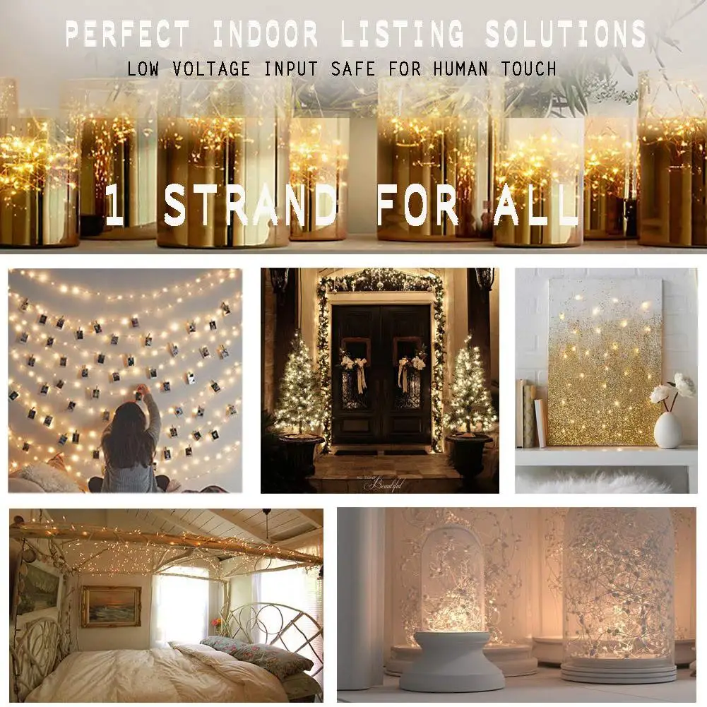 22 м 200 светодиодов USB медная проволока светильник лампа свадьба Рождество свет