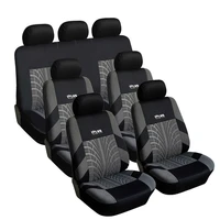 7pcs car seat protector track cover detail style car seat covers set polyester fabric universal fits most car styling automobile