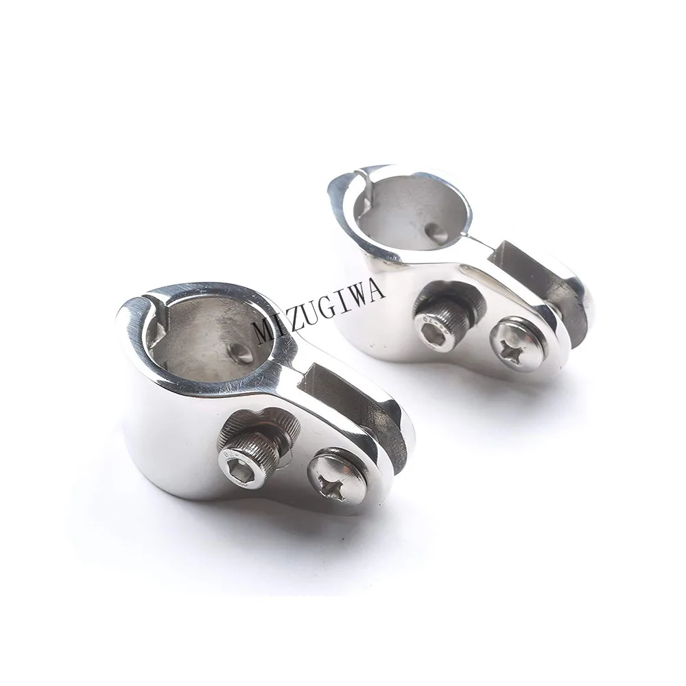 

2 предмета морской 7/8 дюймов лодка Бимини Топ навесной Челюсти Слайд вменее Нержавеющая сталь Серебряный Лодка