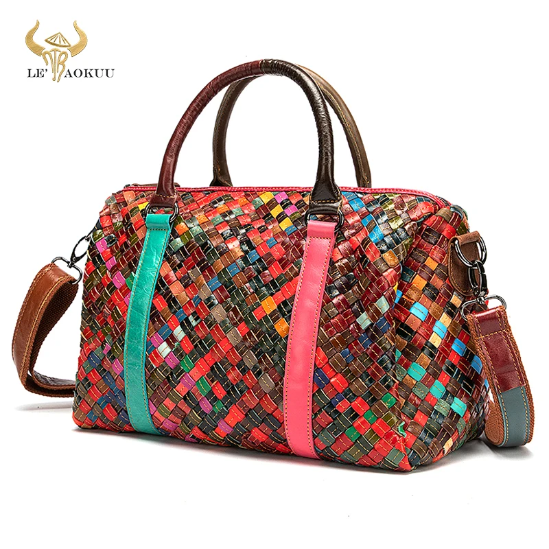 2021 Colorful Quality Leather Famous Luxury Patchwork Large Shopper Purse Handbag Shoulder Bag Women Design Female Tote Bag 9038