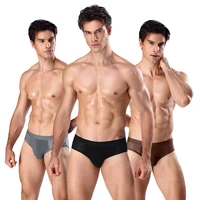 underpants man slip breathable gay lingerie mesh silk pouch briefs for men underwear sexy homme cueca gay bamboo fiber panties