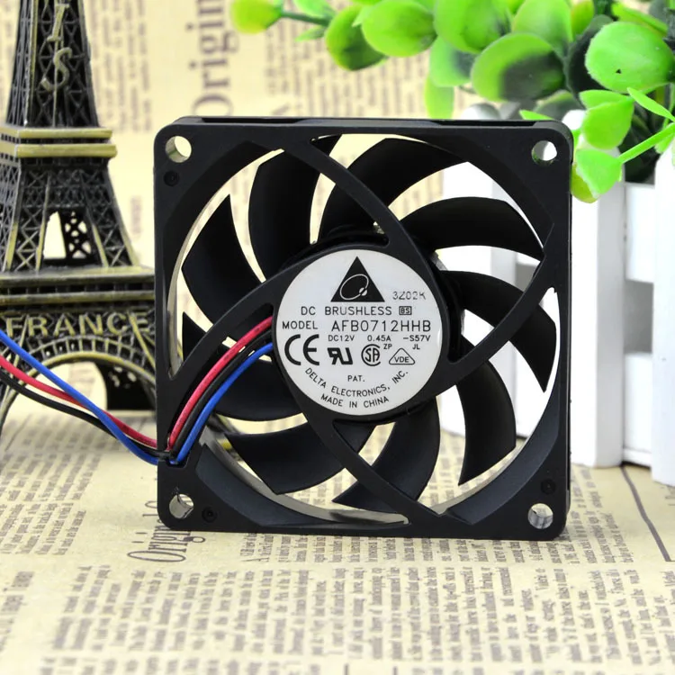 Для Delta 12V 0.45A AFB 0712 HHB F007CM 7 см 7015 3 провода Вентилятор охлаждения|Кулеры и системы