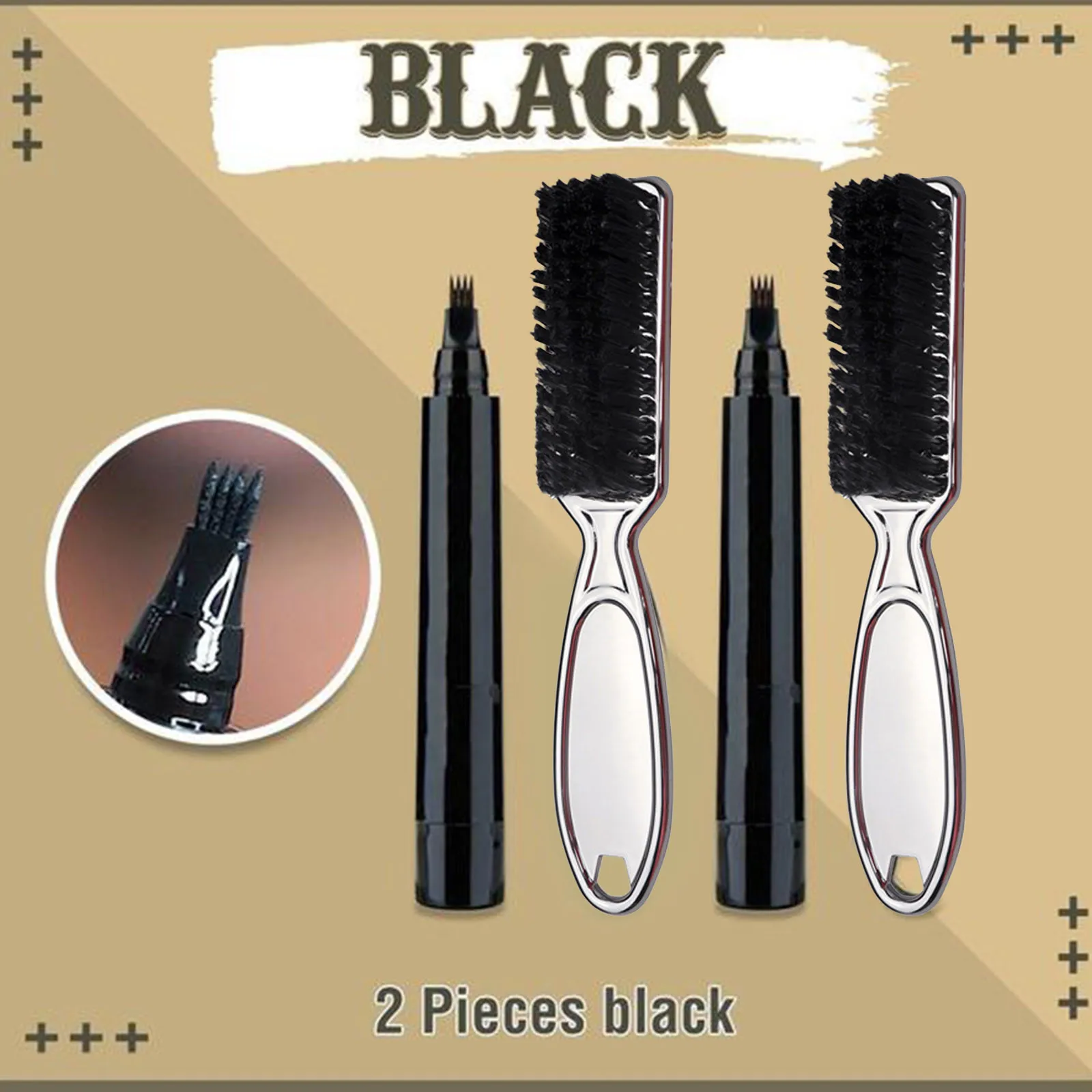 

Beard Filler Pen Kit Men Beard Fast Camouflage Natural Hair Grower Beard Pencil Seamless Application Mustache Repair Shape