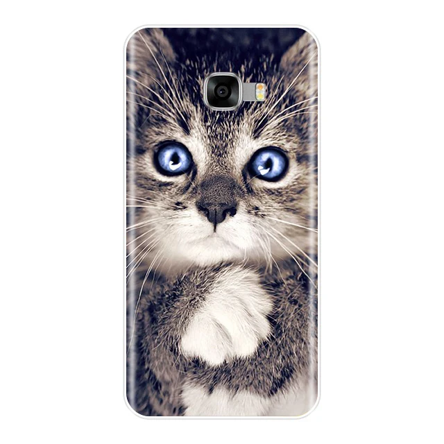TPU чехол для телефона Samsung Galaxy C5 C7 C9 Pro Силиконовый Модный милый мягкий с животными