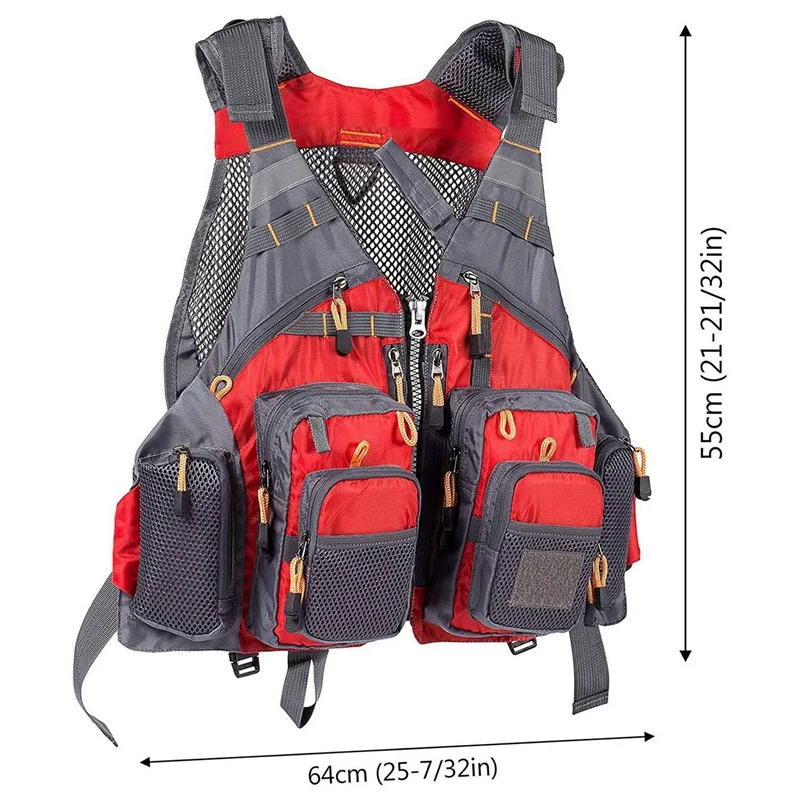 Сетчатый жилет для ловли нахлыстом спасательный регулируемый ремень мужчин и