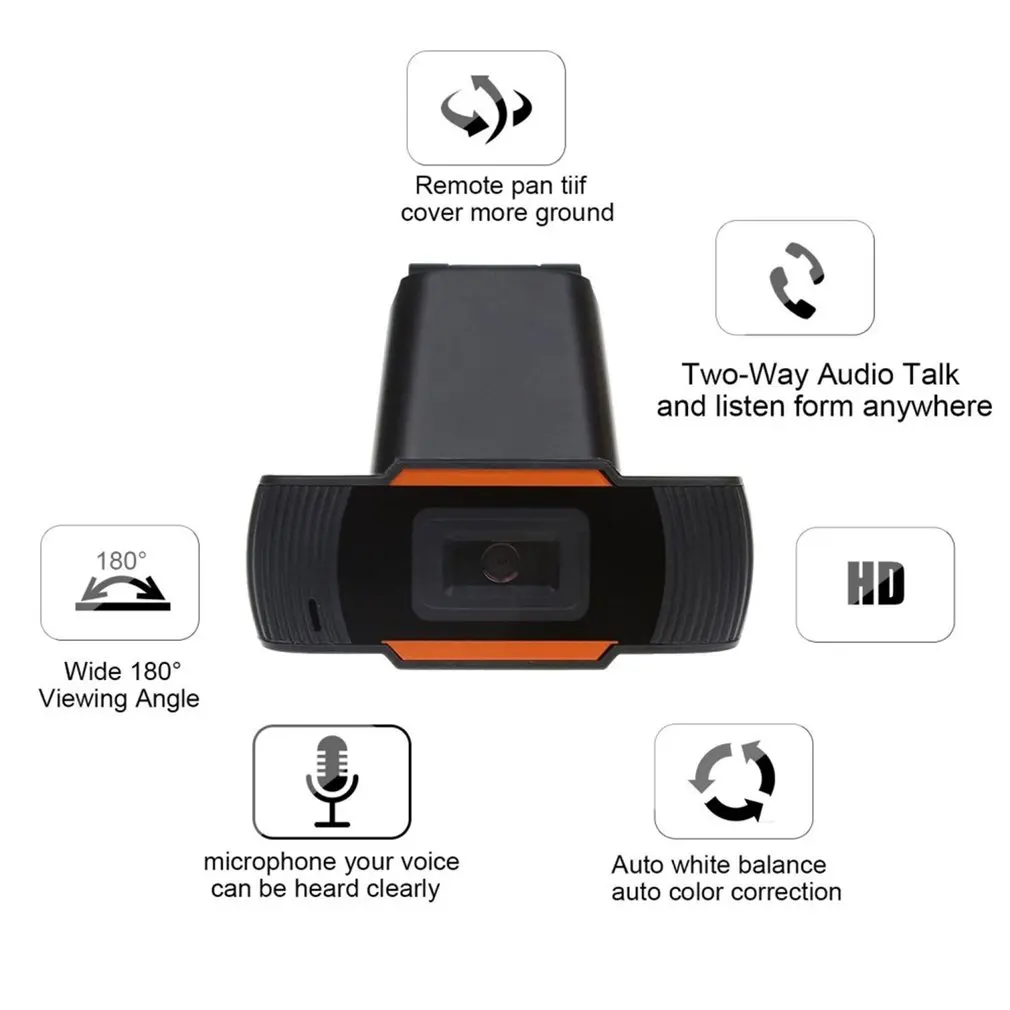 

1080P 720P Full HD Web Camera Built-in Microphone Rotatable USB Plug Web Cam For PC Computer Mac Laptop Desktop