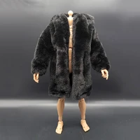 16 scale mens clothes long haired cloak fur plush coat 3a coat jacket accessory model for 12 body