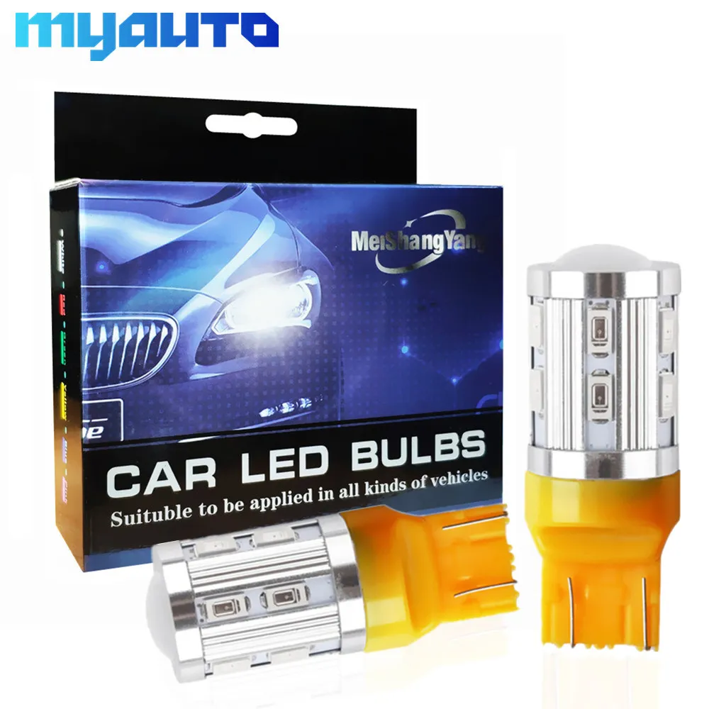 Светодиодный чип T20 7443 7440 2 шт. светодиодный автомобильный стоп-сигнал 12 SMD лампа