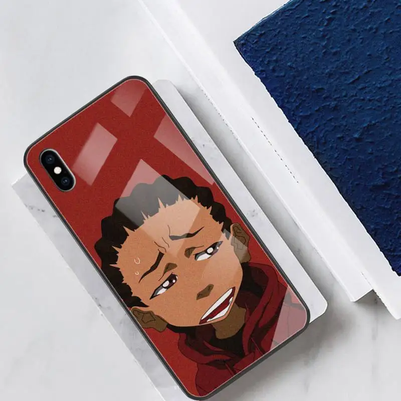 

Boondocks Huey and Riley Glass Phone Case Fundas Coque for IPhone 12 11 Pro Max Cases XR XS 7 8 Plus Cover Accessories Carcasa