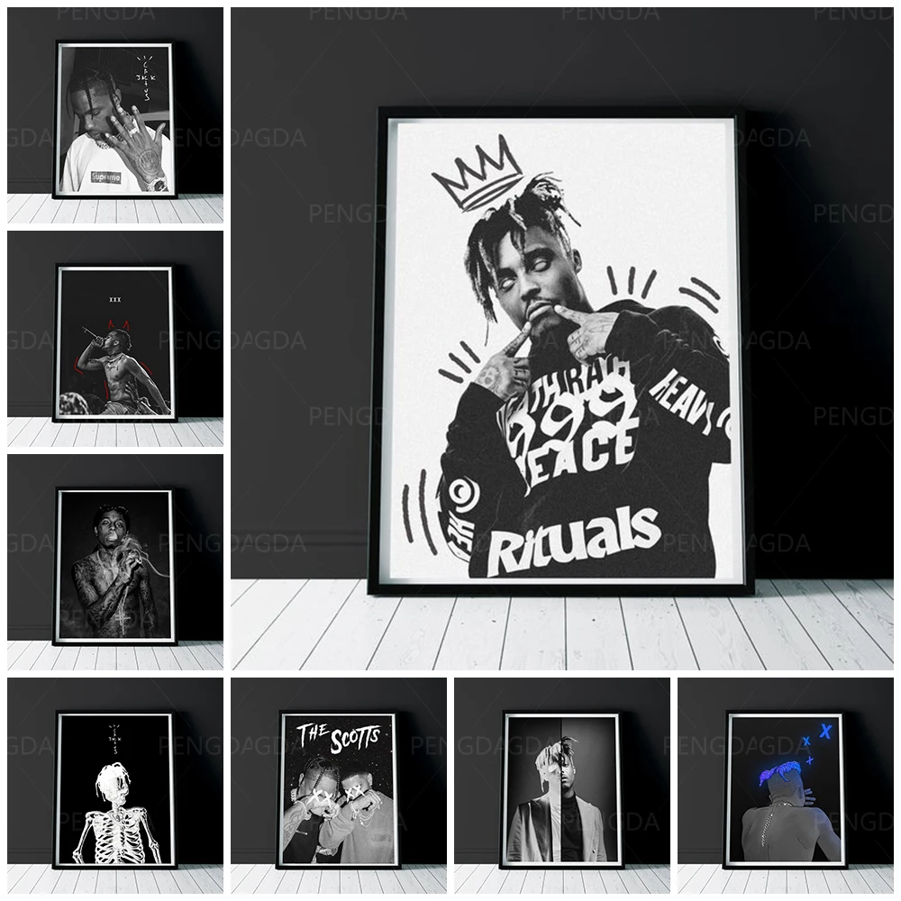 

Home Decoration Wall Artwork Juice WRLD Poster HD Prints Singer Canvas Painting Modular Celebrity Pictures For Living Room Frame