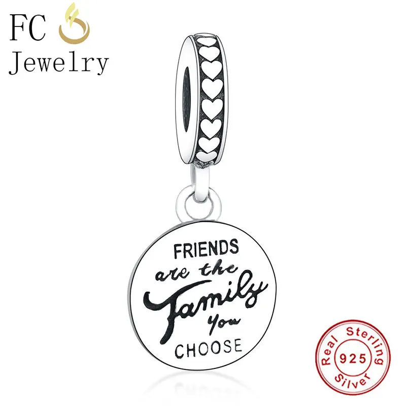 FCJ1195 FC ювелирные изделия подходят к оригиналу Pandora очаровательные браслеты 925 пробы Серебряная башня Сердце мама День матери семейная с буквами бусины Berloque - Цвет: FCJ1195