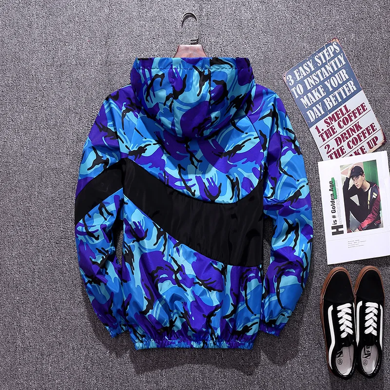 

2021 Men's Wear Casual Camouflage Jacket. of Slim Handsome Spring Autumn Casual Solid Color Large Size Baseball Clothes