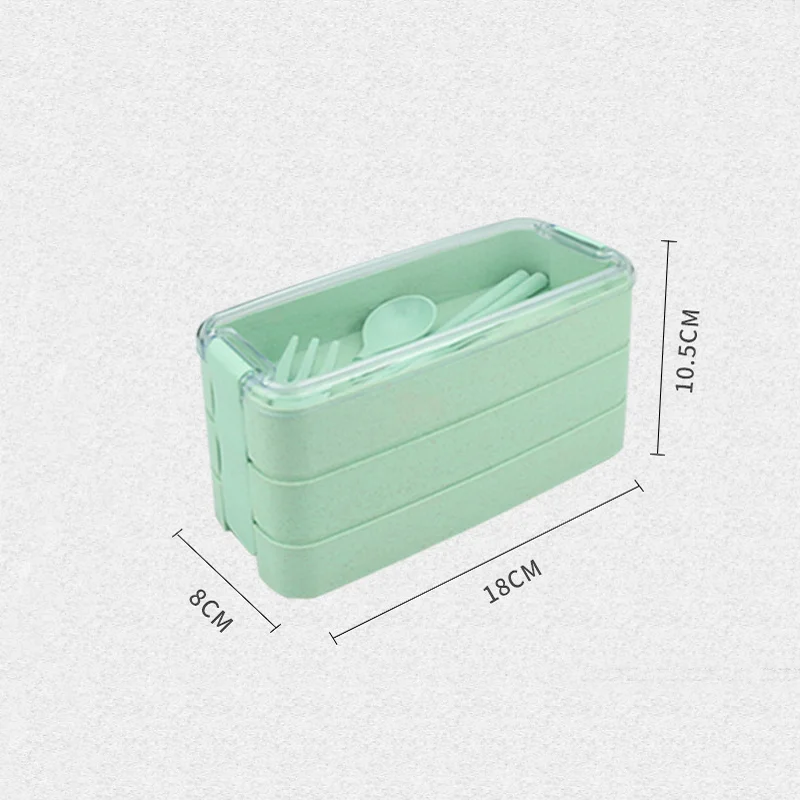 Портативный полезный материал креативный Ланч бокс из пшеничной соломы